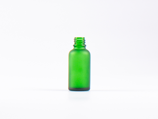Grünglasflasche 30ml, DIN18, ohne Montur